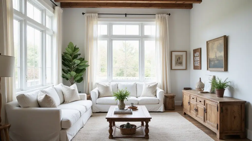 29 White Farmhouse Living Room Ideas That Feel Bright and Cozy