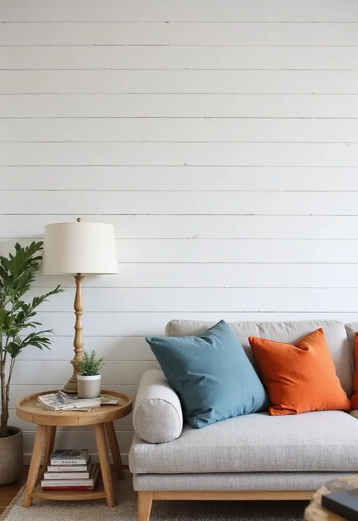 29 Wood Panel Accent Wall Living Room Ideas That Feel Rustic and Modern - 2. Sleek Shiplap Panels