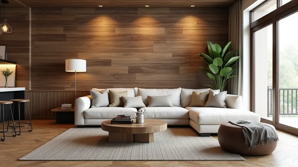 29 Wood Panel Accent Wall Living Room Ideas That Feel Rustic and Modern