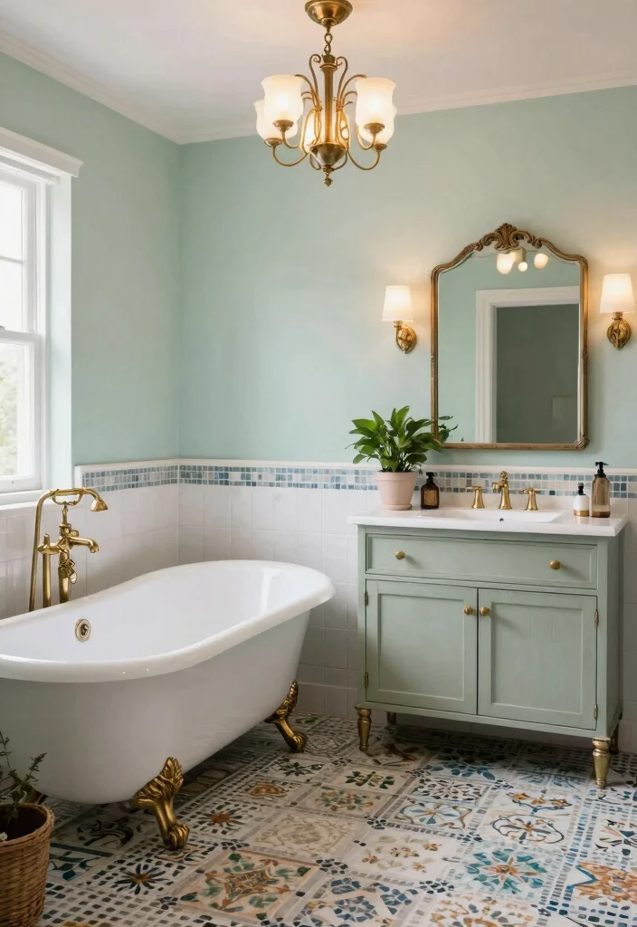 14 Bathroom Ideas With Separate Toilet Rooms - 2. Vintage Charm with Modern Comforts 1