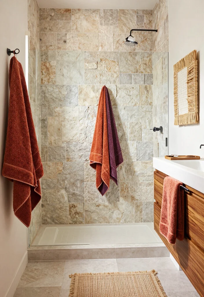 14 Bathroom Ideas With Separate Toilet Rooms - 7. Textured Layers 1