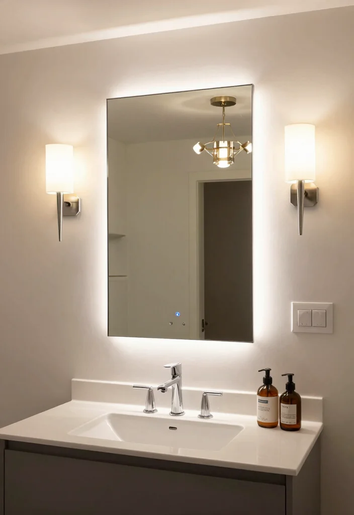 14 Bathroom Ideas With Separate Toilet Rooms - 9. Innovative Lighting Solutions 1