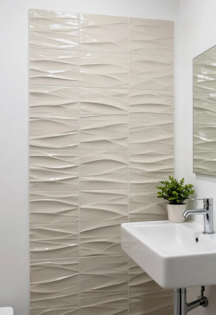 14 Bathroom Tile Ideas Inspired By Home Depot Styles - 6. Textured 3D Tiles 1