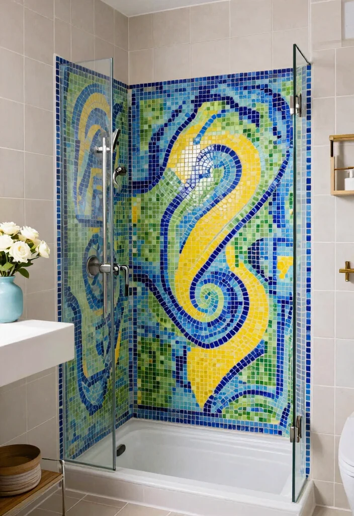 14 Bathroom Tile Ideas Inspired By Home Depot Styles - 8. Statement Mosaic Tiles 1