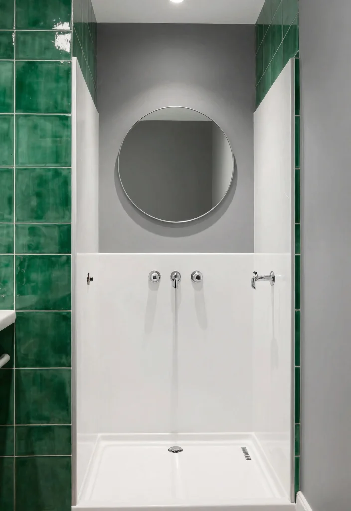 14 Green Bathroom Tile Ideas With Fresh Colour - 11. Chartreuse Charm 1