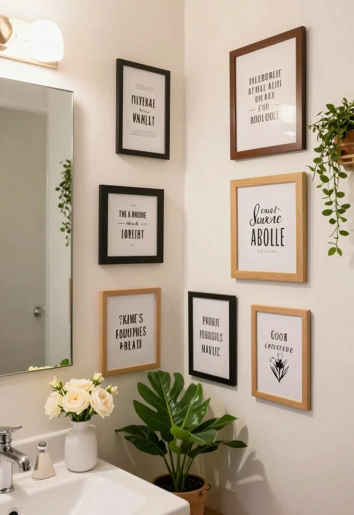 14 Guest Bathroom Wall Decor Ideas With Stylish Charm - 12. Inspirational Quotes 1