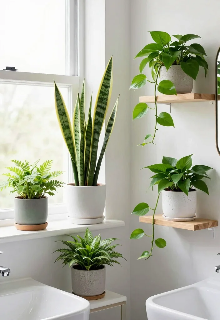 14 Ikea Bathroom Ideas For Simple Smart Design - 10. Inviting Plants for Wellness 1