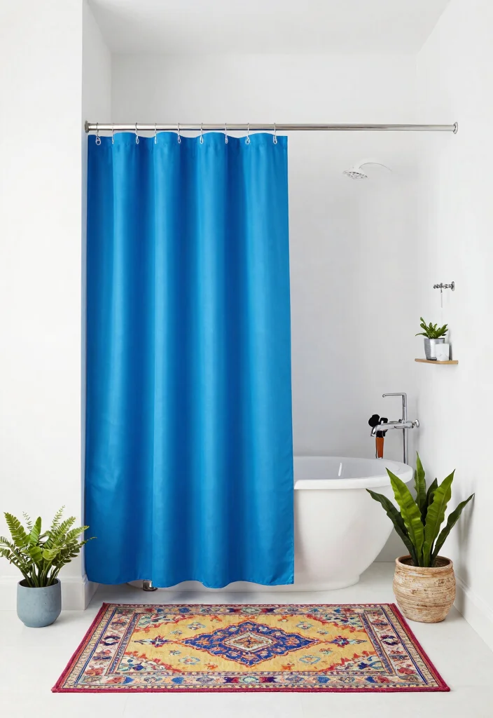 14 Ikea Bathroom Ideas For Simple Smart Design - 11. Bold Accents for a Pop of Color 1