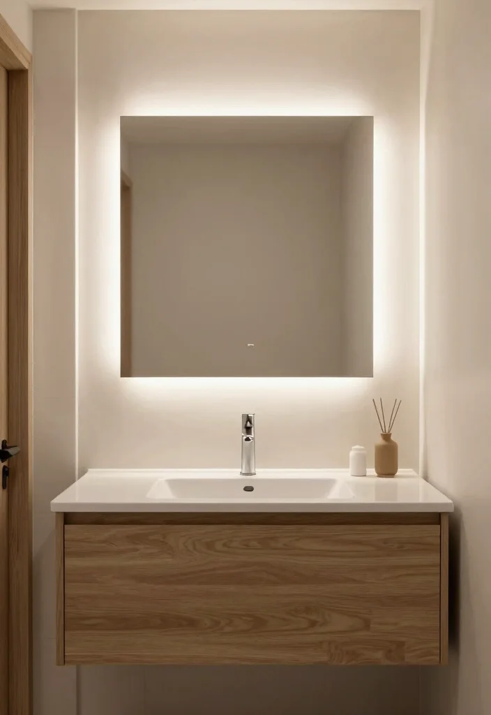 14 Ikea Bathroom Ideas For Simple Smart Design - 12. Smart Mirrors with Built-In Lighting 1