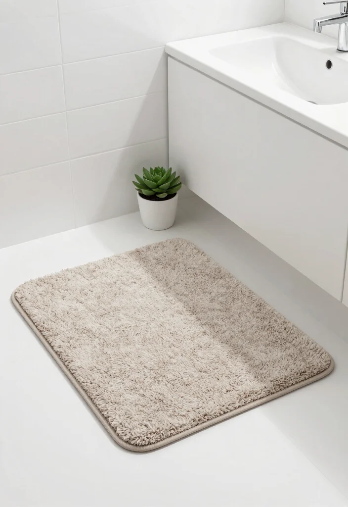 14 Ikea Bathroom Ideas For Simple Smart Design - 14. Minimalist Bath Mats and Rugs 1