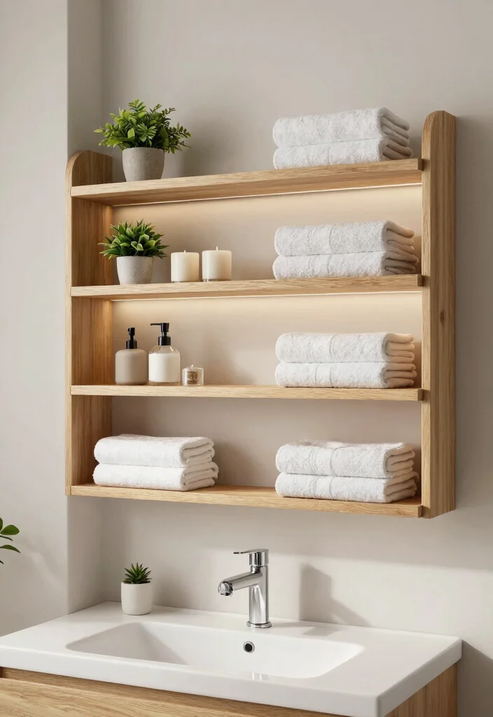 14 Ikea Bathroom Ideas For Simple Smart Design - 2. Clever Use of Wall Shelves 1