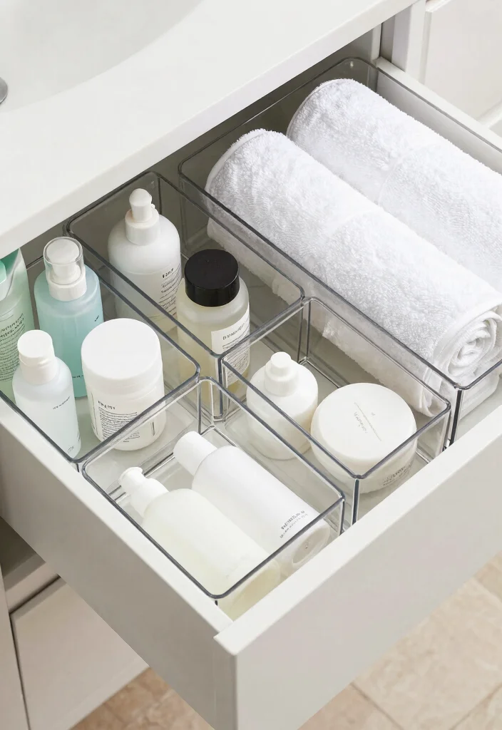 14 Ikea Bathroom Ideas For Simple Smart Design - 8. Utilize Clear Storage Containers 1