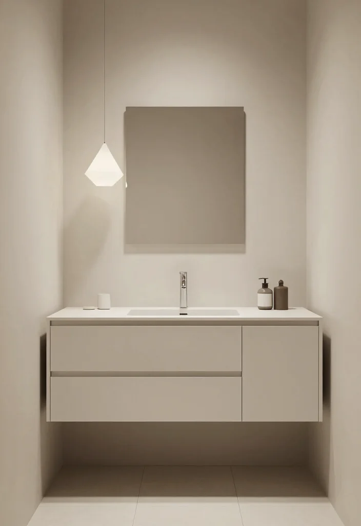 14 Off Center Sink Bathroom Vanity Ideas For Creative Layouts - 9. Minimalist Off Center Designs 1