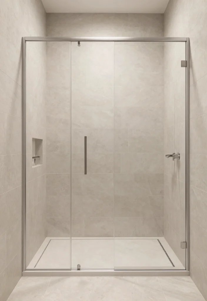 14 One Tile Bathroom Ideas For Minimalist Homes - 6. Seamless Shower Designs 1
