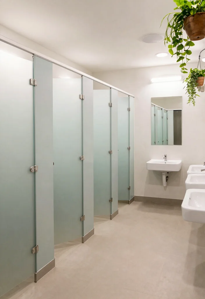 14 Public Bathroom Ideas With Better Layout - 2. Multi-Stall Layout 1