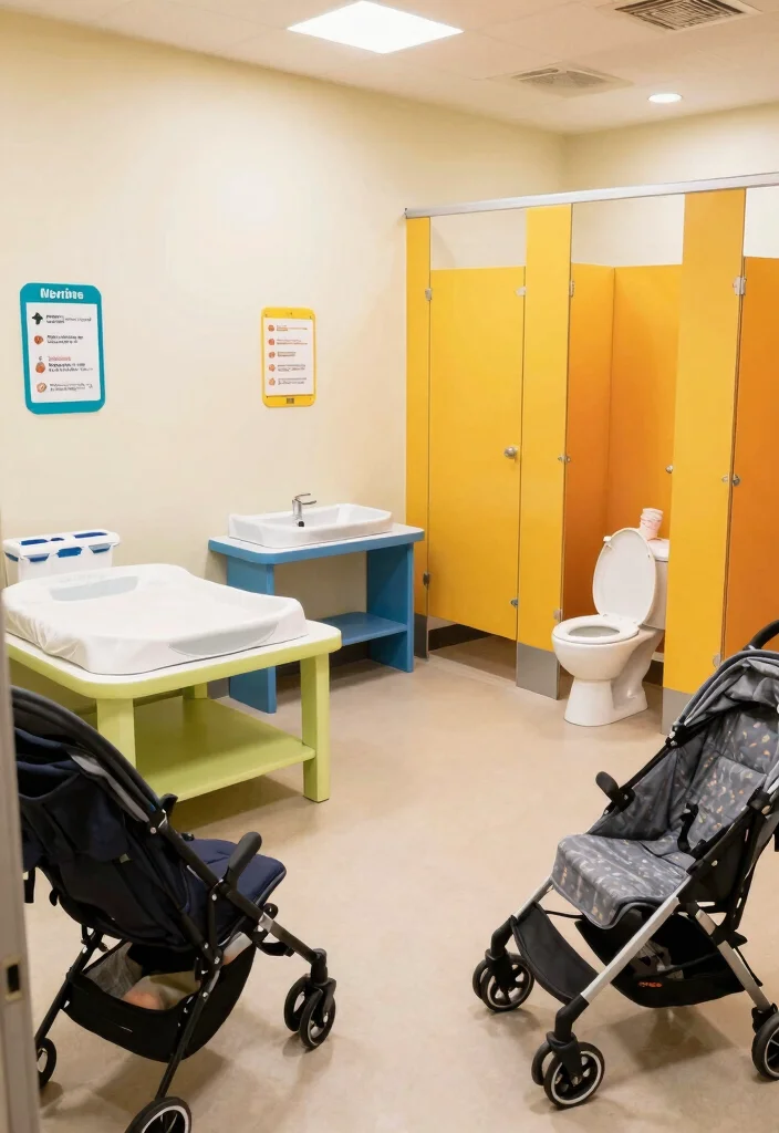 14 Public Bathroom Ideas With Better Layout - 7. Family-Friendly Amenities 1