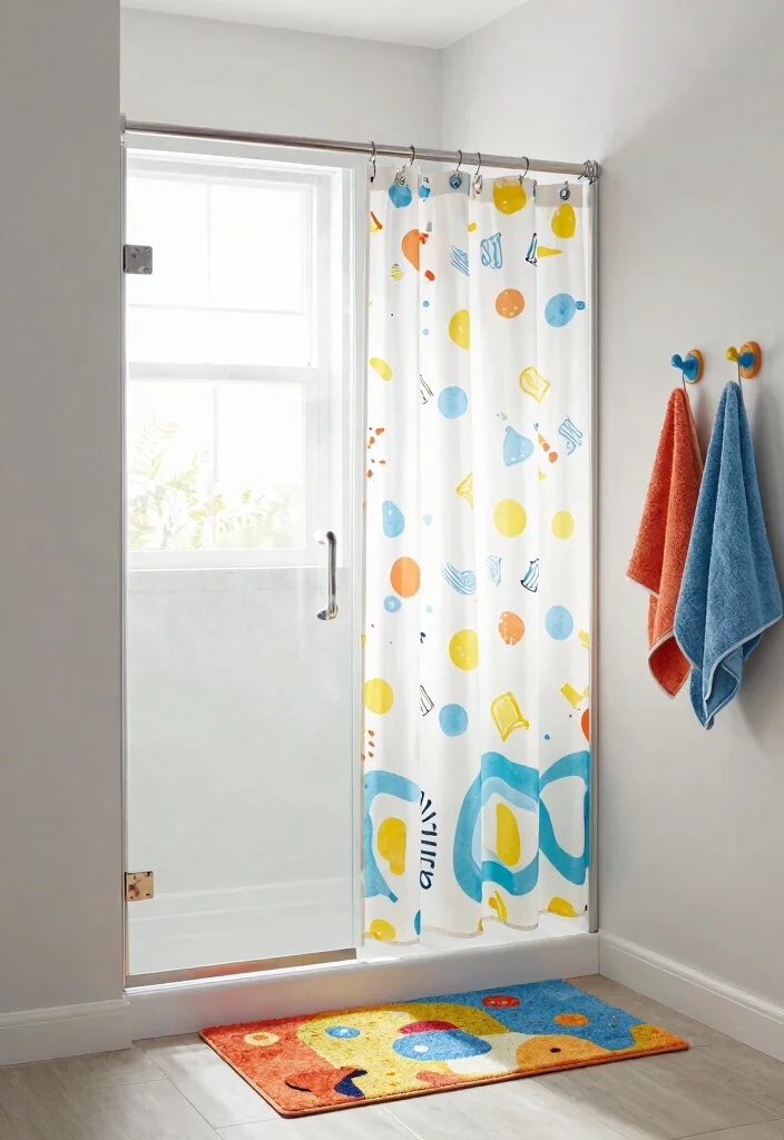 14 Unisex Kids Bathroom Ideas For Easy Shared Use - 12. Stylish Shower Options 1