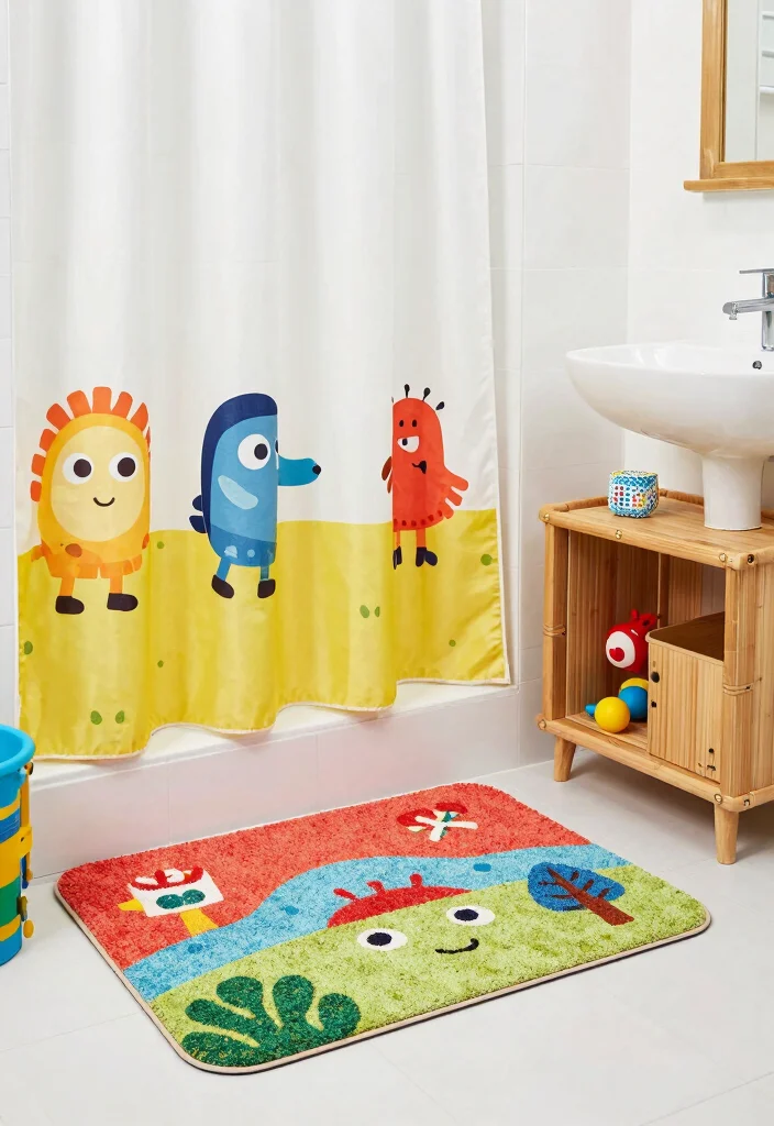 14 Unisex Kids Bathroom Ideas For Easy Shared Use - 14. Fun and Functional Accessories 1