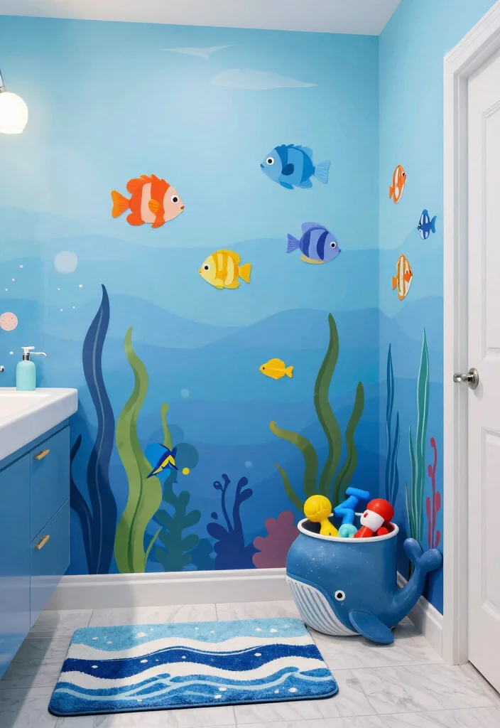 14 Unisex Kids Bathroom Ideas For Easy Shared Use - 4. Whimsical Themes 1