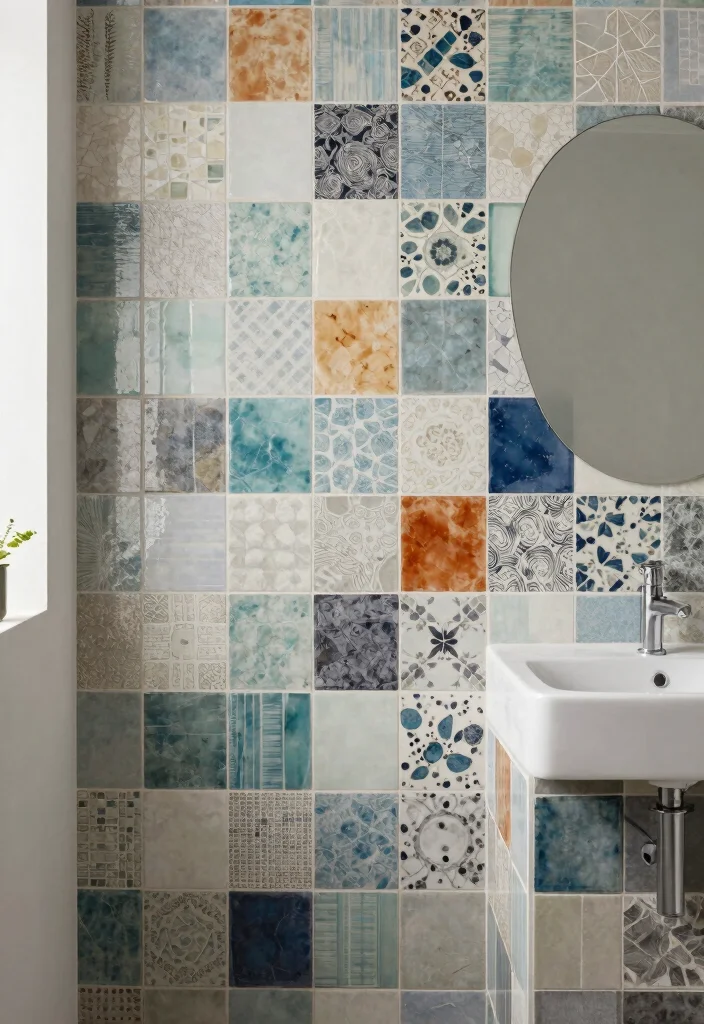 14 Vita Bella Tile Bathroom Ideas With Statement Style - 14. Custom Tile Arrangements 1