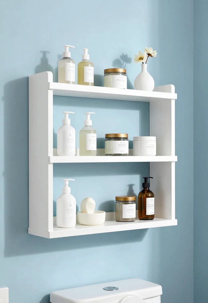 15 Bathroom Vanity Shelf Ideas For Smart Storage - 4. Over-the-Toilet Shelving for Smart Utilization 1