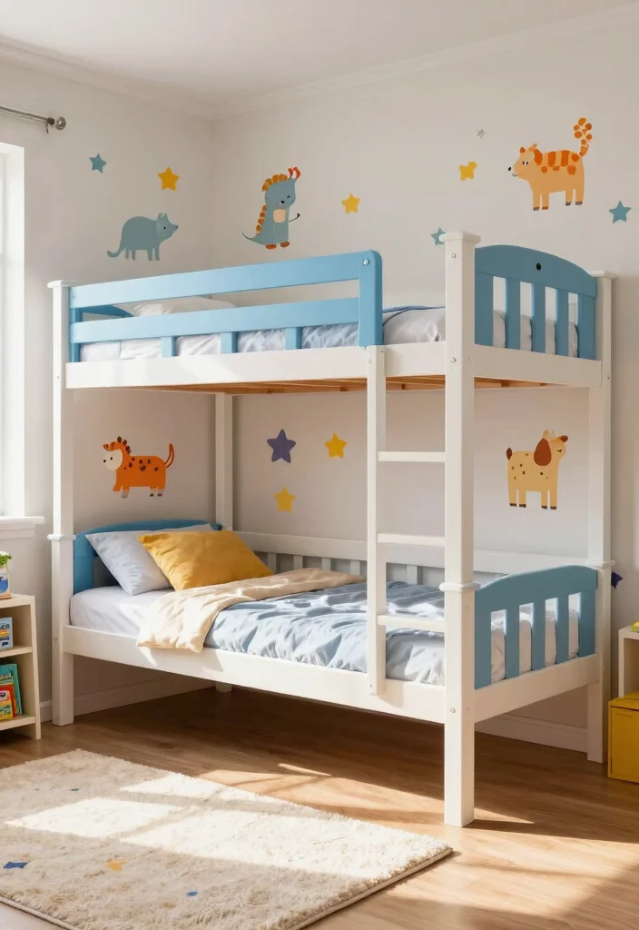 15 Bedroom With 2 Beds Ideas Shared and Stylish - 1. Bunk Bed Bliss 1