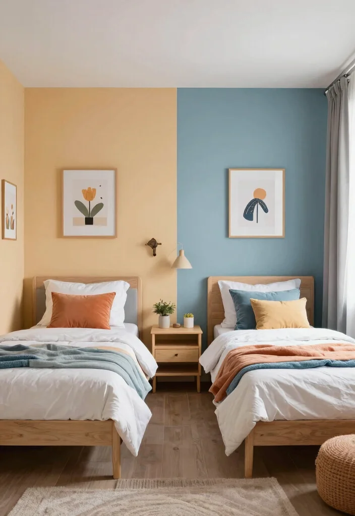 15 Bedroom With 2 Beds Ideas Shared and Stylish - 15. Balancing Individuality and Togetherness 1