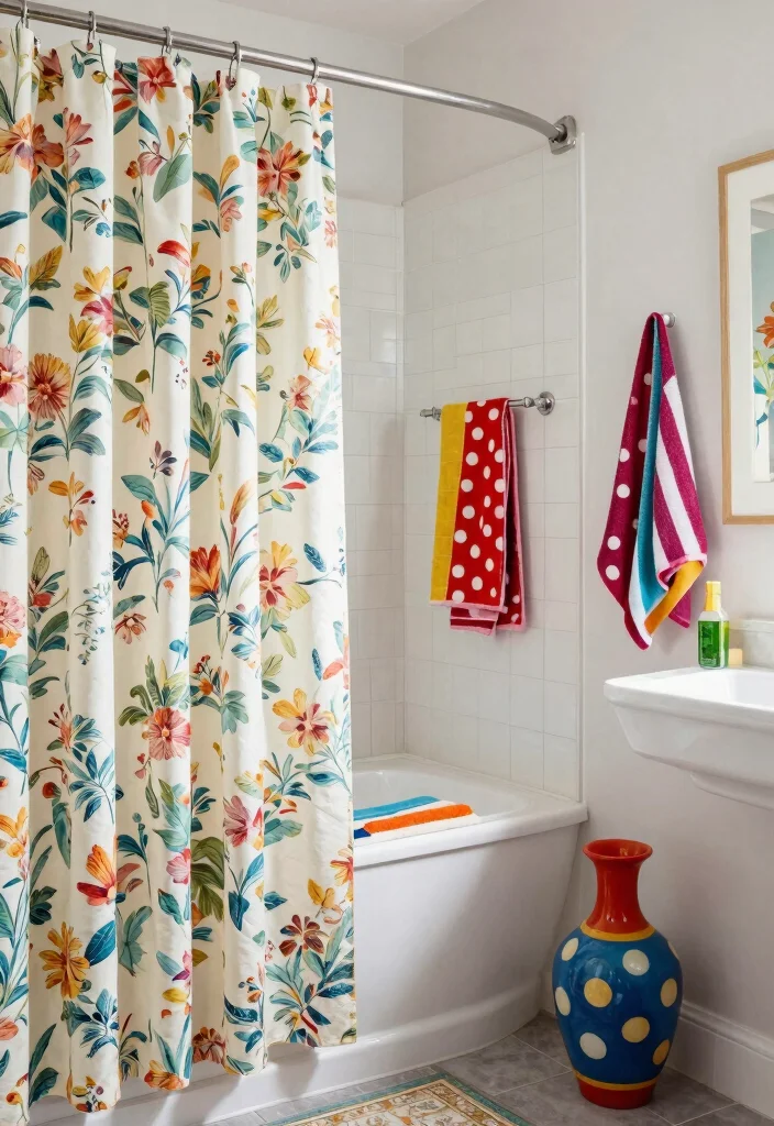15 Colorful Bathroom Ideas That Feel Bright And Fun - 10. Eclectic Mix-and-Match 1