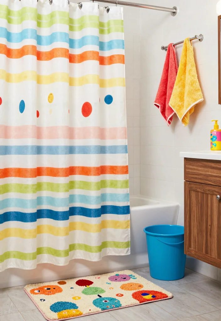15 Colorful Bathroom Ideas That Feel Bright And Fun - 5. Bright Accessories Galore 1