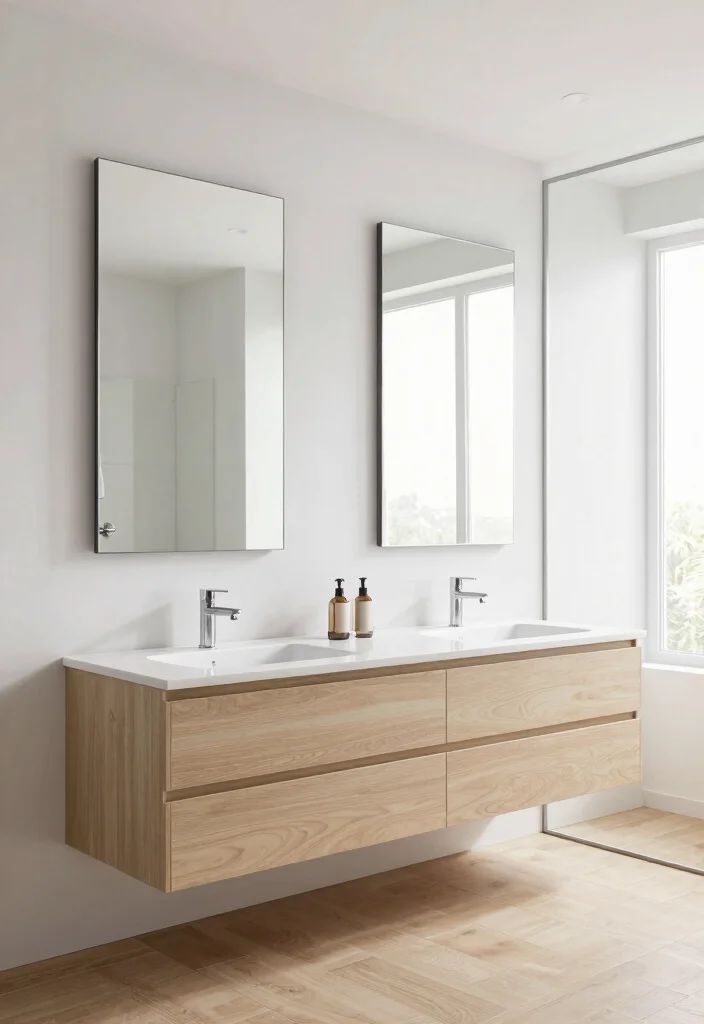 15 Double Vanity Bathroom Ideas For Shared Comfort - 10. Open Concept Feel 1