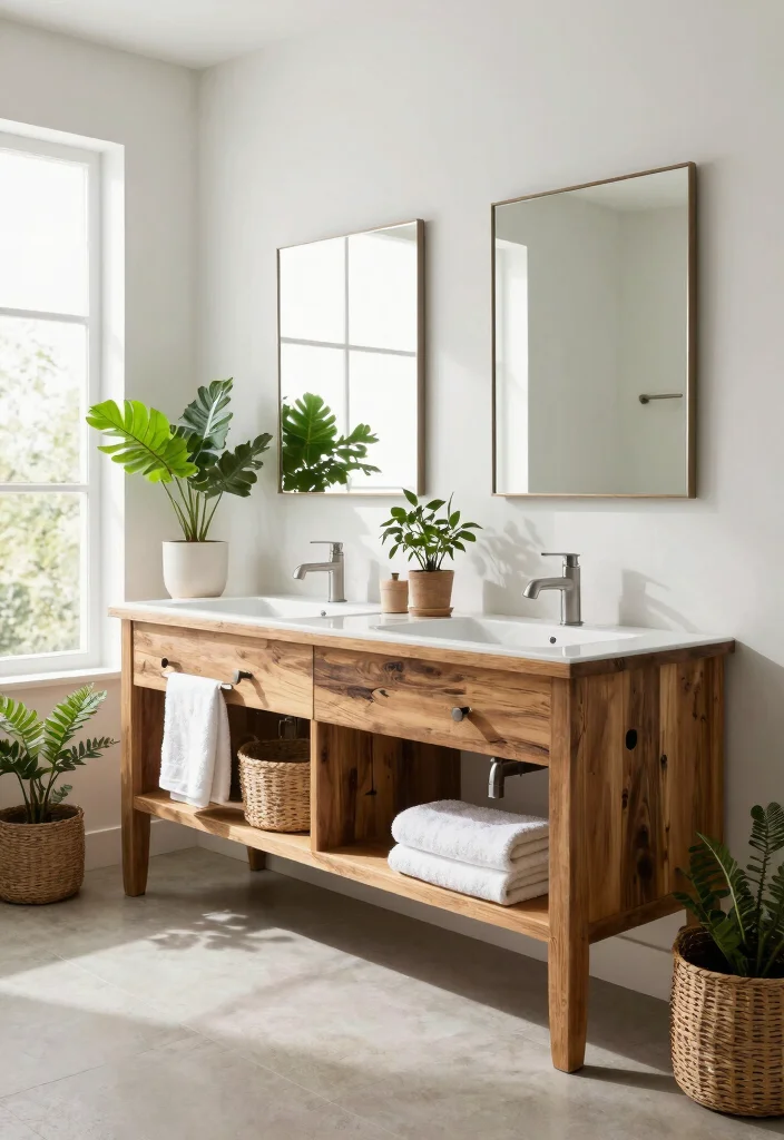 15 Double Vanity Bathroom Ideas For Shared Comfort - 11. Eco-Friendly Designs 1