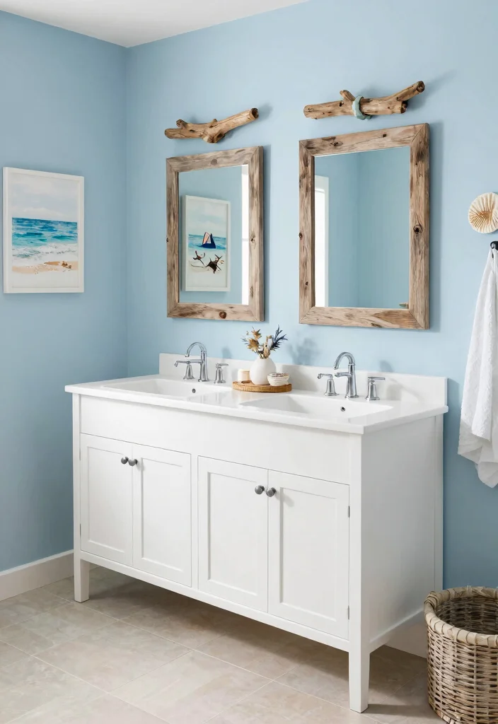 15 Double Vanity Bathroom Ideas For Shared Comfort - 13. Coastal Vibes 1