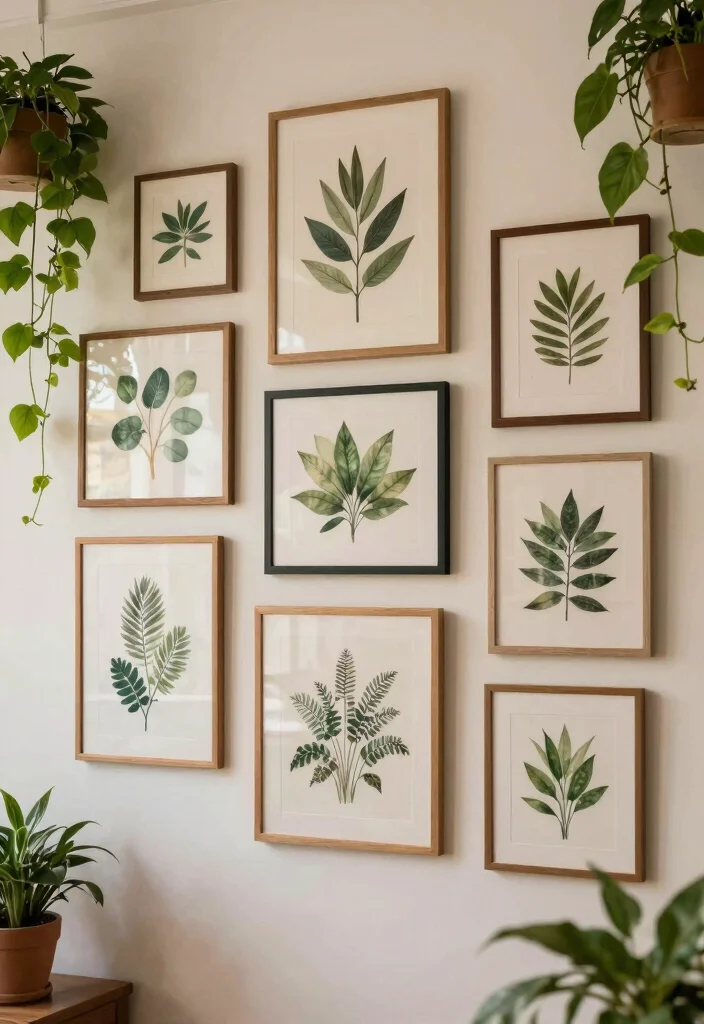 15 Green Vines Bedroom Decor Ideas Fresh Botanical Vibes - 12. Incorporating Botanical Prints 1