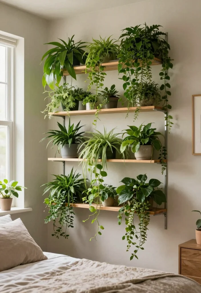 15 Green Vines Bedroom Decor Ideas Fresh Botanical Vibes - 2. Vertical Garden Wall 1