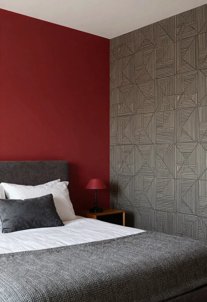 15 Medium Size Bedroom Ideas: Balanced Comfortable Layouts - 10. Artistic Wall Treatments 1