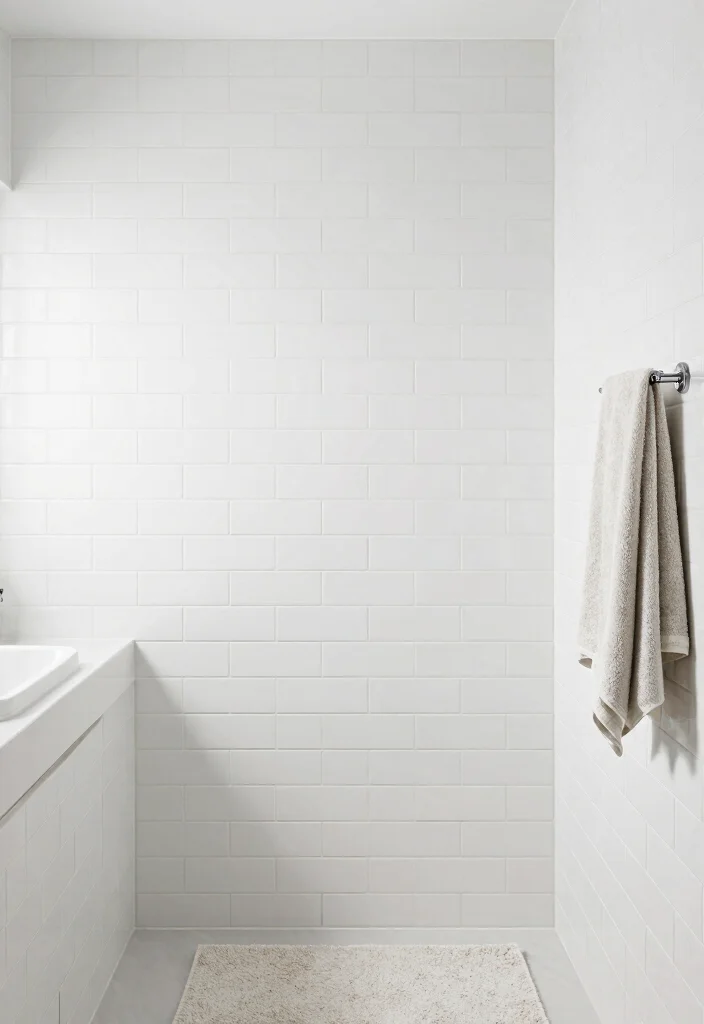 15 Metro Tile Bathroom Ideas For Urban Living - 10. Sleek Minimalism 1