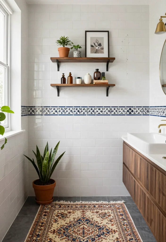 15 Metro Tile Bathroom Ideas For Urban Living - 15. Personal Touches 1