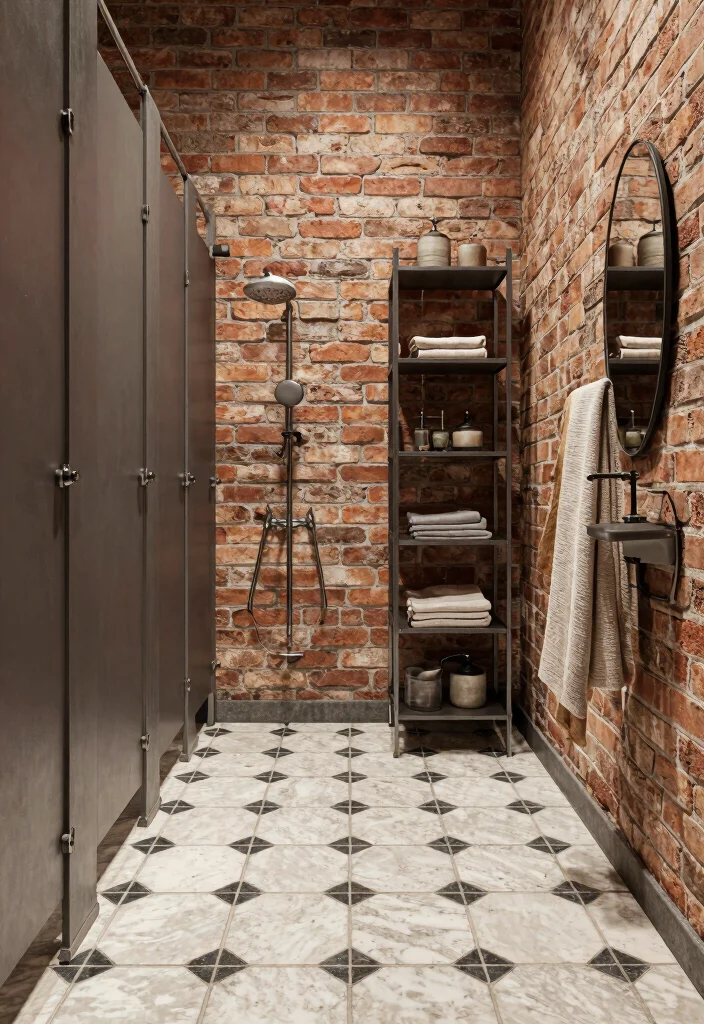 15 Saltillo Tile Bathroom Ideas With Rustic Warmth - 9. Industrial Edge with Saltillo Softness 1