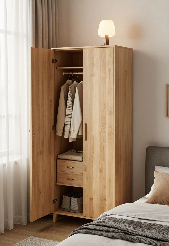 15 Small Bedroom Closet Design Ideas: Compact and Stylish - 11. Bedside Closet Blend 1