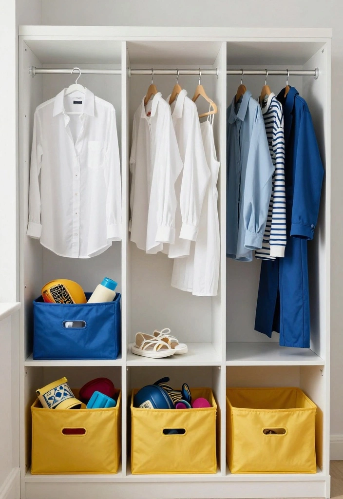 15 Small Bedroom Closet Design Ideas: Compact and Stylish - 5. Color-Coded Chaos 1