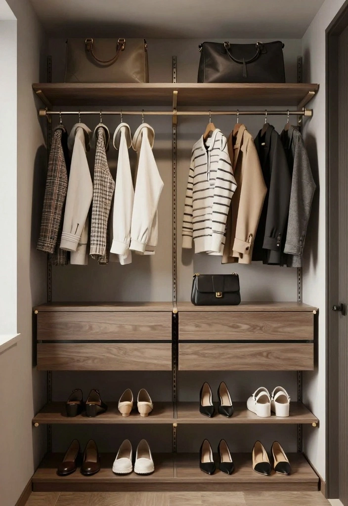 15 Small Bedroom Closet Design Ideas: Compact and Stylish - 8. Customized Closet Systems 1