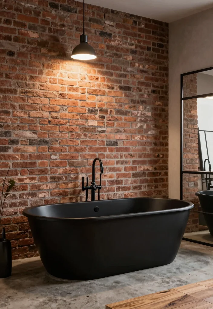 15 Soaker Tub Bathroom Ideas For Relaxing Spaces - 11. Urban Chic with Industrial Elements 1