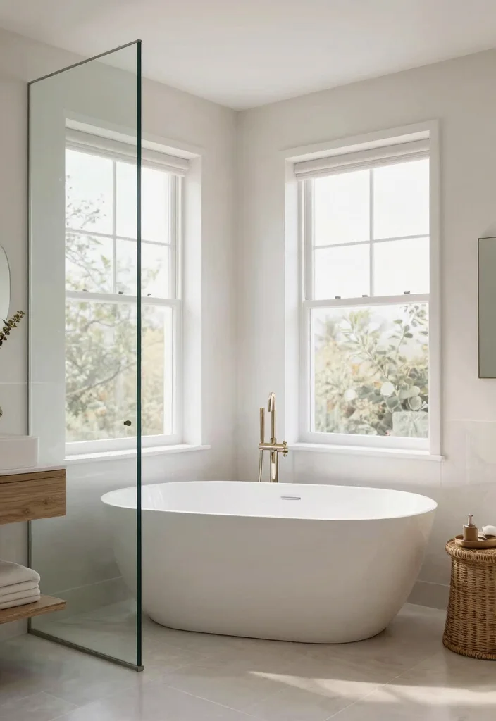 15 Soaker Tub Bathroom Ideas For Relaxing Spaces - 12. Open Concept Bliss 1