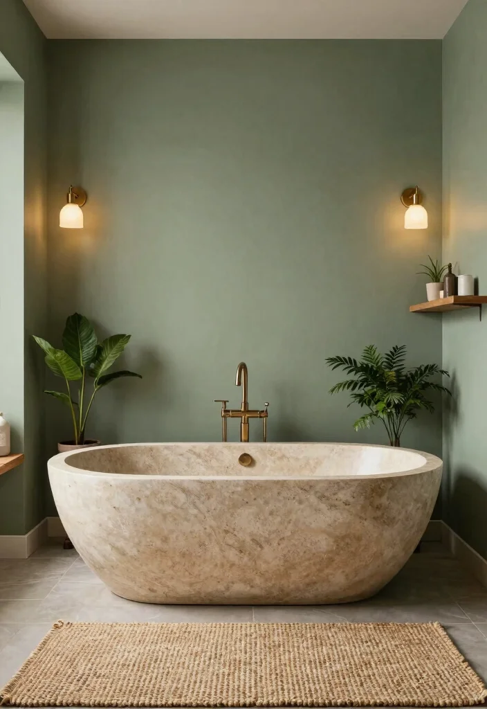 15 Soaker Tub Bathroom Ideas For Relaxing Spaces - 2. Earthy Tones and Natural Textures 1