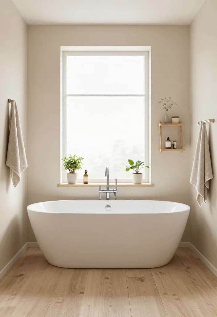 15 Soaker Tub Bathroom Ideas For Relaxing Spaces - 8. Scandinavian Simplicity 1
