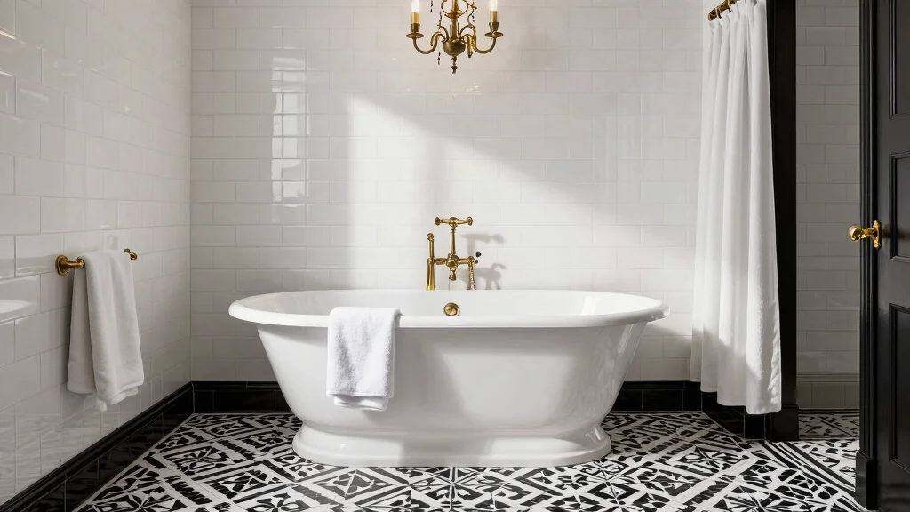 15 Stunning Black And White Vintage Tile Bathroom Ideas