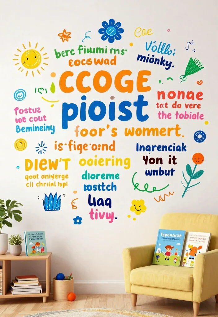 15 Wall Doodle Art Bedroom Ideas: Fun Artistic Expression - 7. Playful Quotes 1