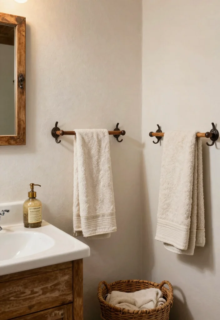 16 Barn Bathroom Ideas With Country Rustic Mood - 16. Vintage Inspired Accessories 1