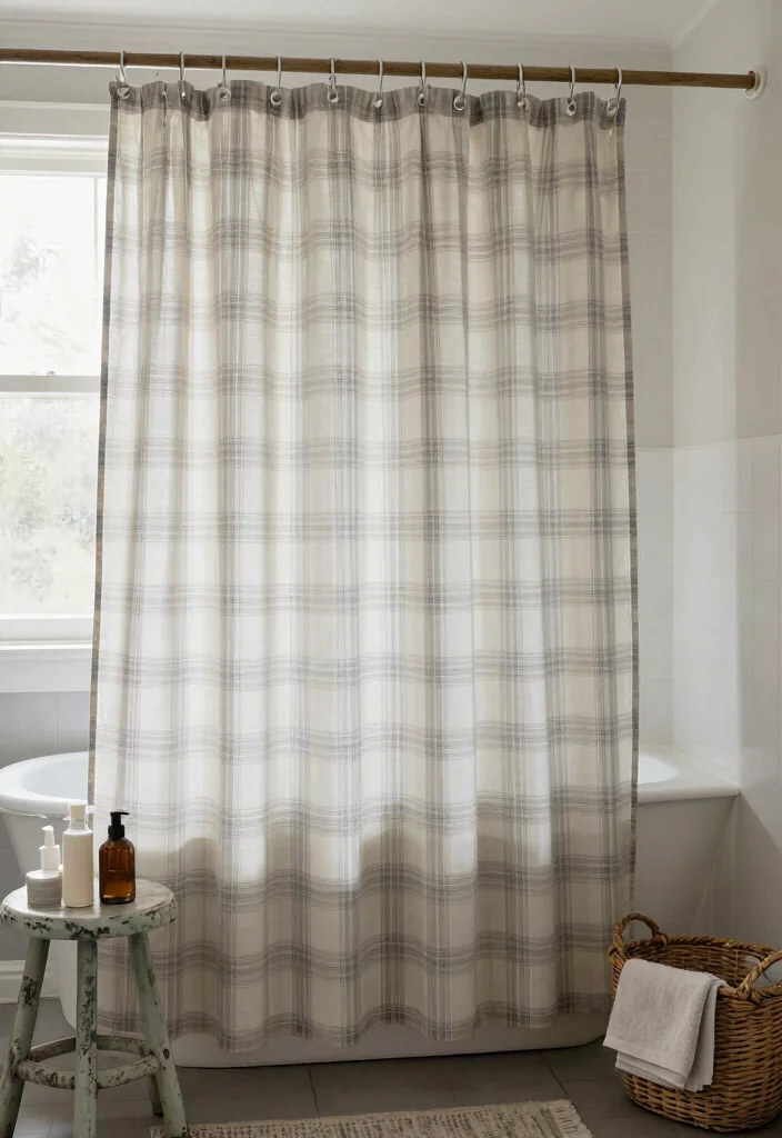 16 Barn Bathroom Ideas With Country Rustic Mood - 5. Rustic Shower Curtains 1