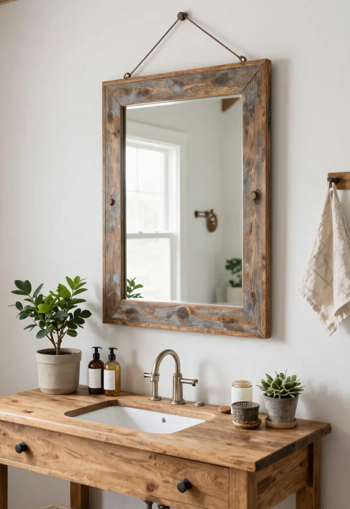 16 Barn Bathroom Ideas With Country Rustic Mood - 9. Farmhouse Mirrors 1